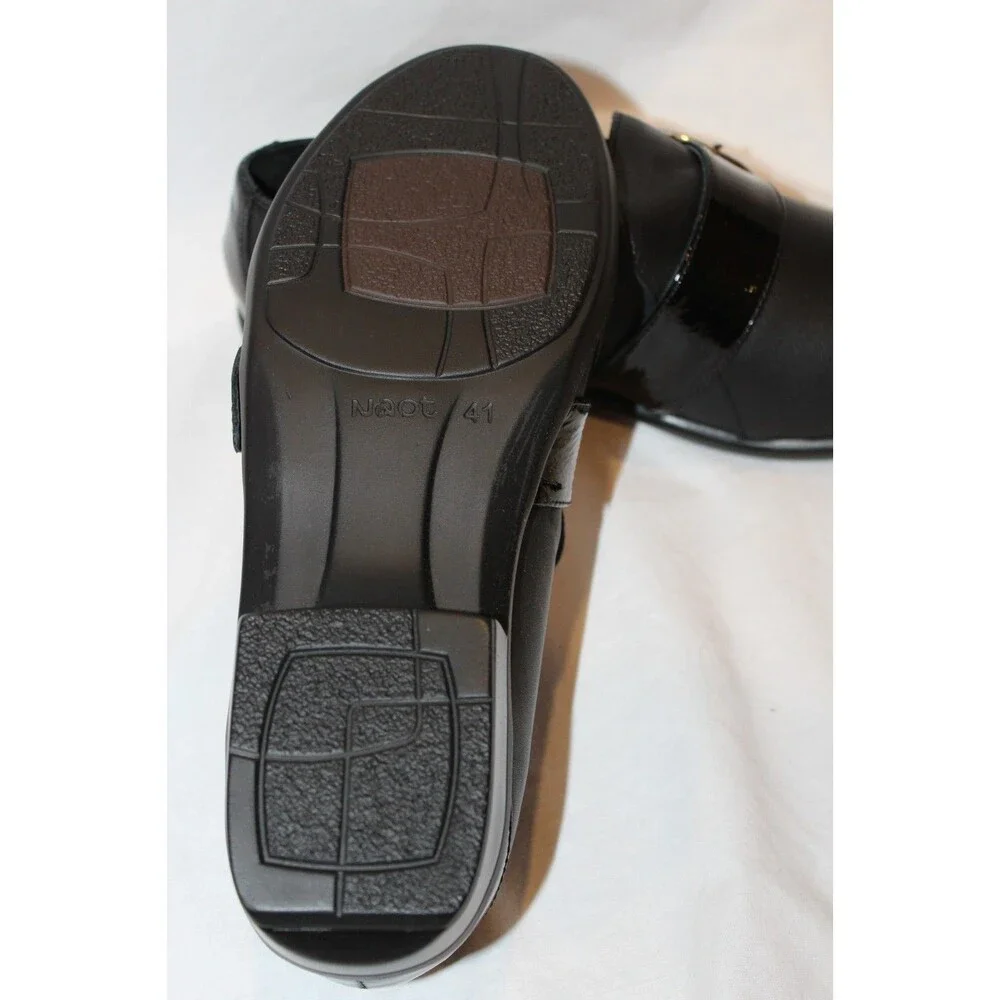 NAOT Viscol Women's Leather Buckle‎ Loafers Black NIB $205 SZ EU 41 US 10